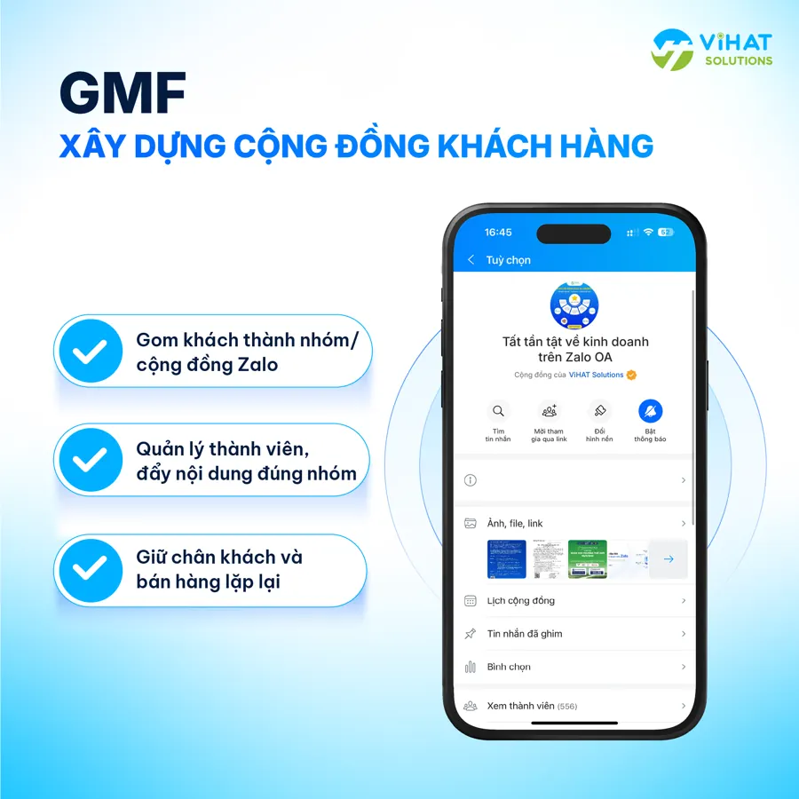 GMF: xây dựng cộng đồng khách hàng trên Zalo