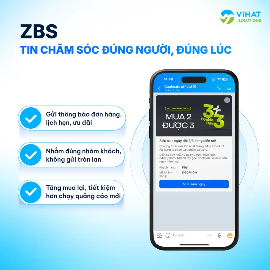 ZBS: tin chăm sóc đúng người, đúng lúc