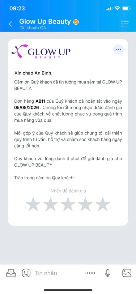 Mẫu tin ZBS mời đánh giá chất lượng