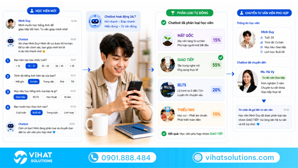 Zalo Chatbot phân loại học viên