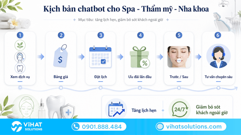 Kịch bản chatbot mẫu cho Spa - Thẩm Mỹ - Nha Khoa
