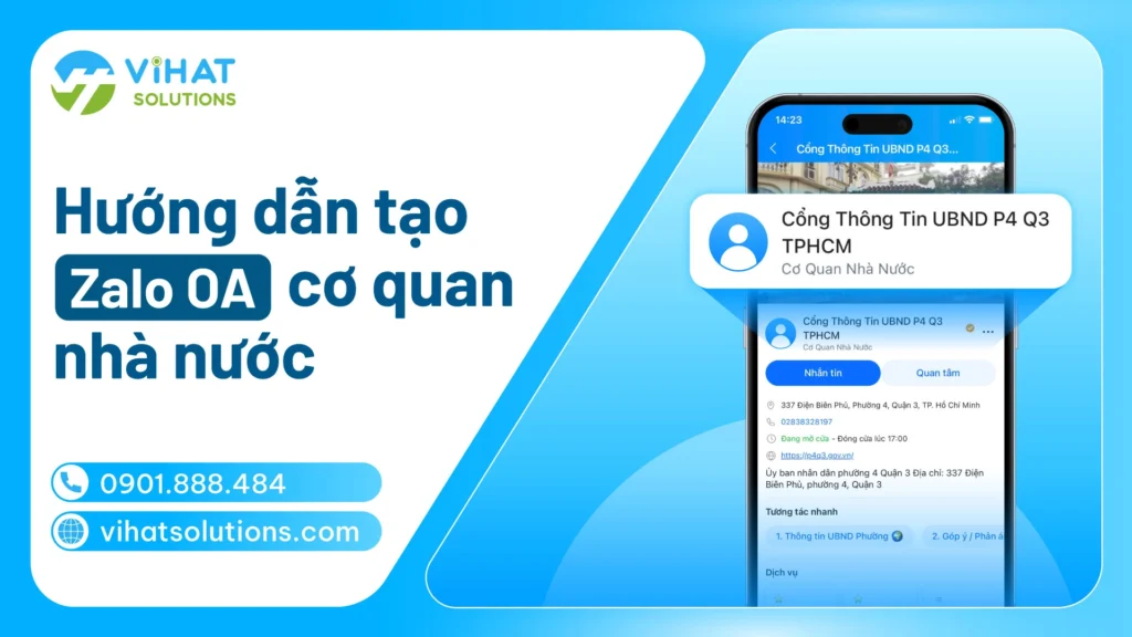 Hướng dẫn tạo Zalo OA cơ quan nhà nước