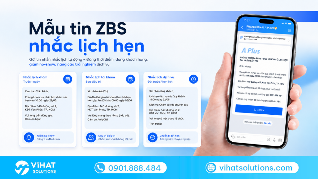 Mẫu nhắc lịch hẹn/lịch dịch vụ