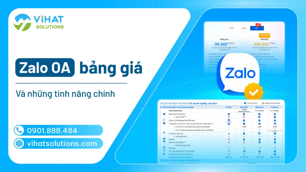 Zalo OA bảng giá và những tính năng chính