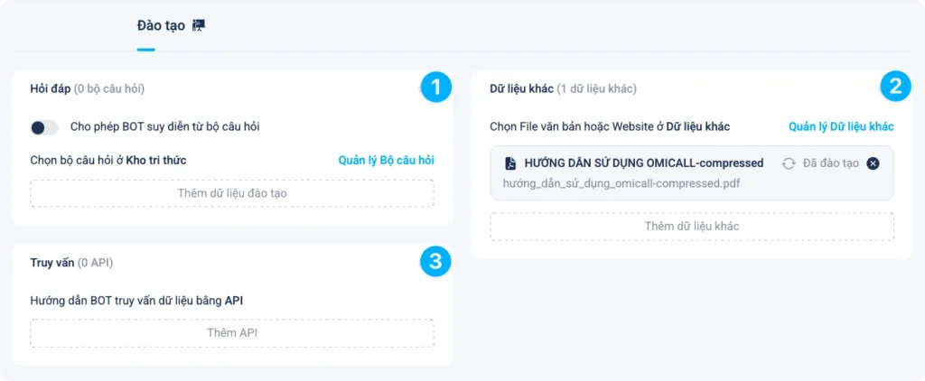Đào tạo Zalo Chatbot AI theo chế độ Xử lý theo kịch bản