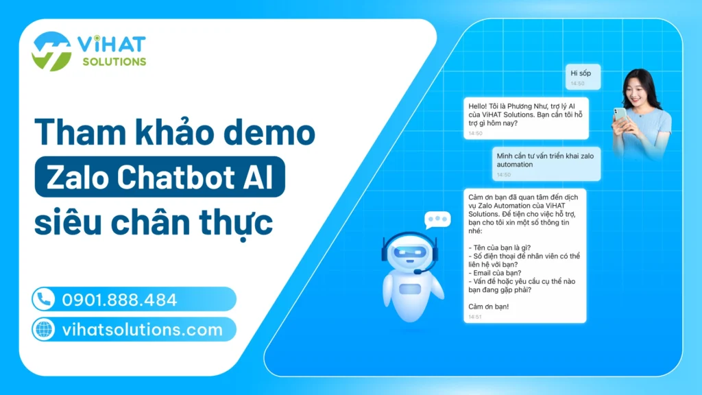 Tham khảo Demo Zalo Chatbot AI