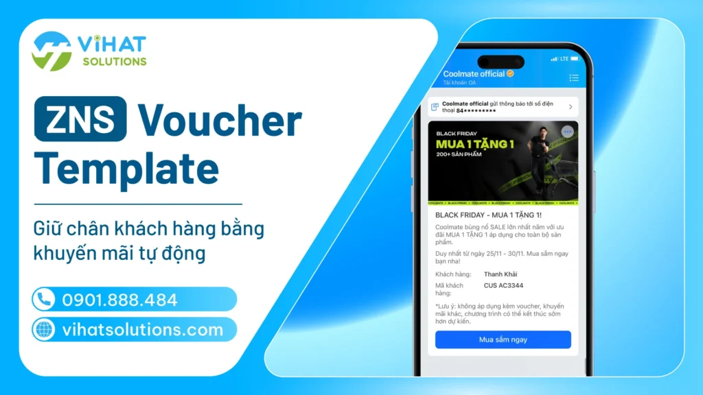 ZNS Voucher Template - Giữ chân khách hàng bằng khuyến mãi tự động