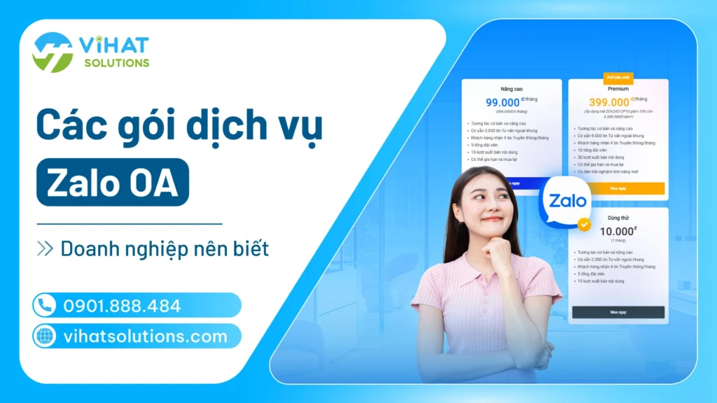 Các gói dịch vụ Zalo OA doanh nghiệp nên biết