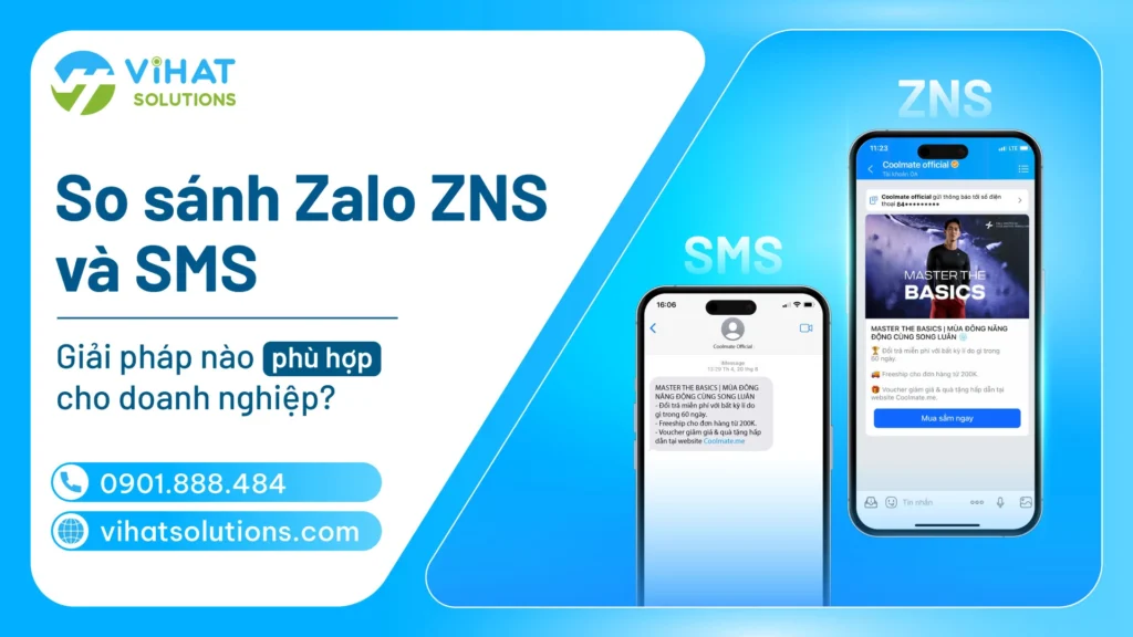So sánh Zalo ZNS và SMS