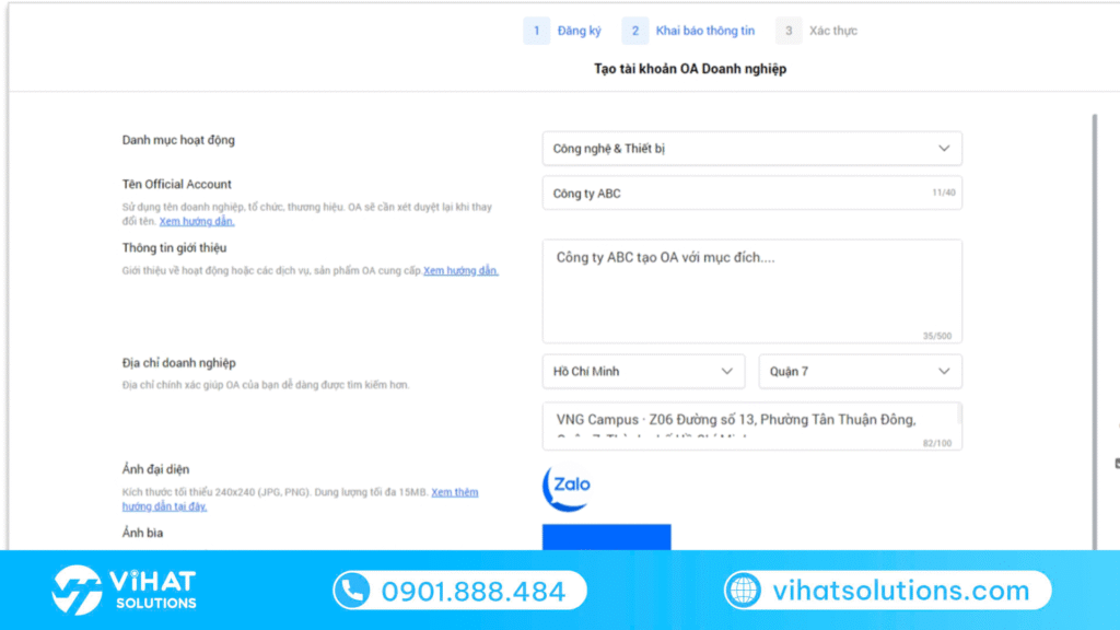 Hướng dẫn tạo Zalo Official Account