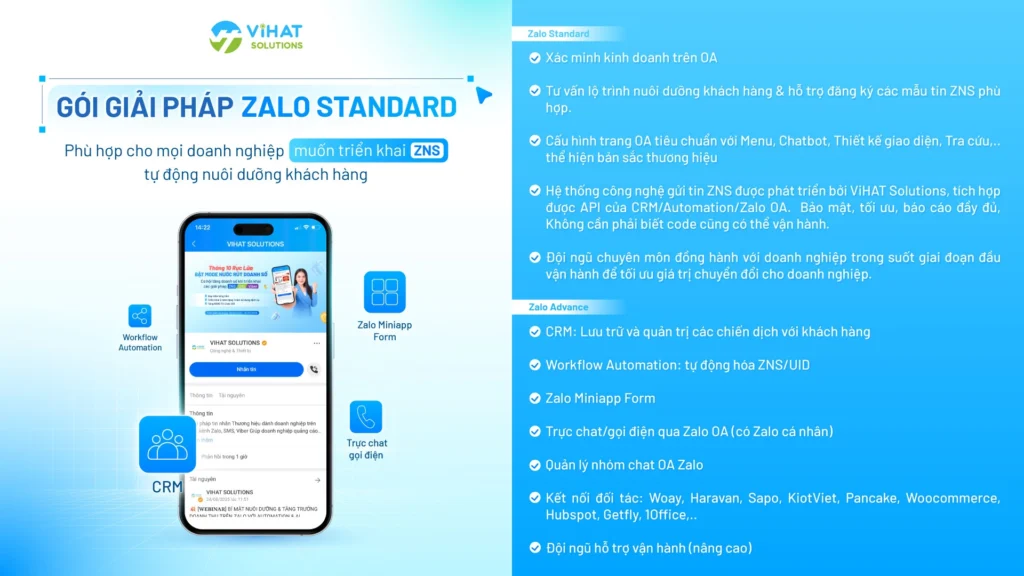 Gói giải pháp Zalo Advance
