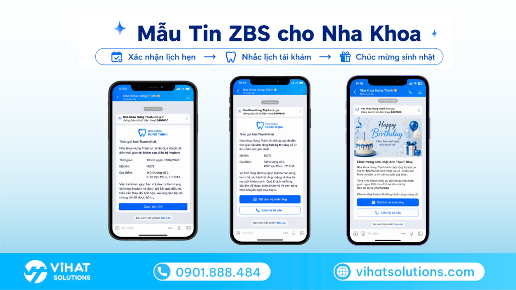Mẫu tin ZBS cho Nha Khoa