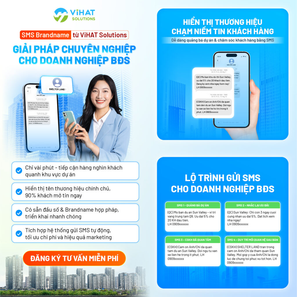 Quy trình triển khai SMS Brandname tại ViHAT Solutions