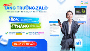 Combo tăng trưởng Zalo – Nhận ngay CRM, 100.000 Credit & Gia tăng thời gian sử dụng, hỗ trợ vận hành trọn gói