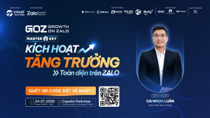Diễn giả Cai Ngọc Luân đồng hành cùng Growth On Zalo 2026 với chủ đề “From Data to Revenue”