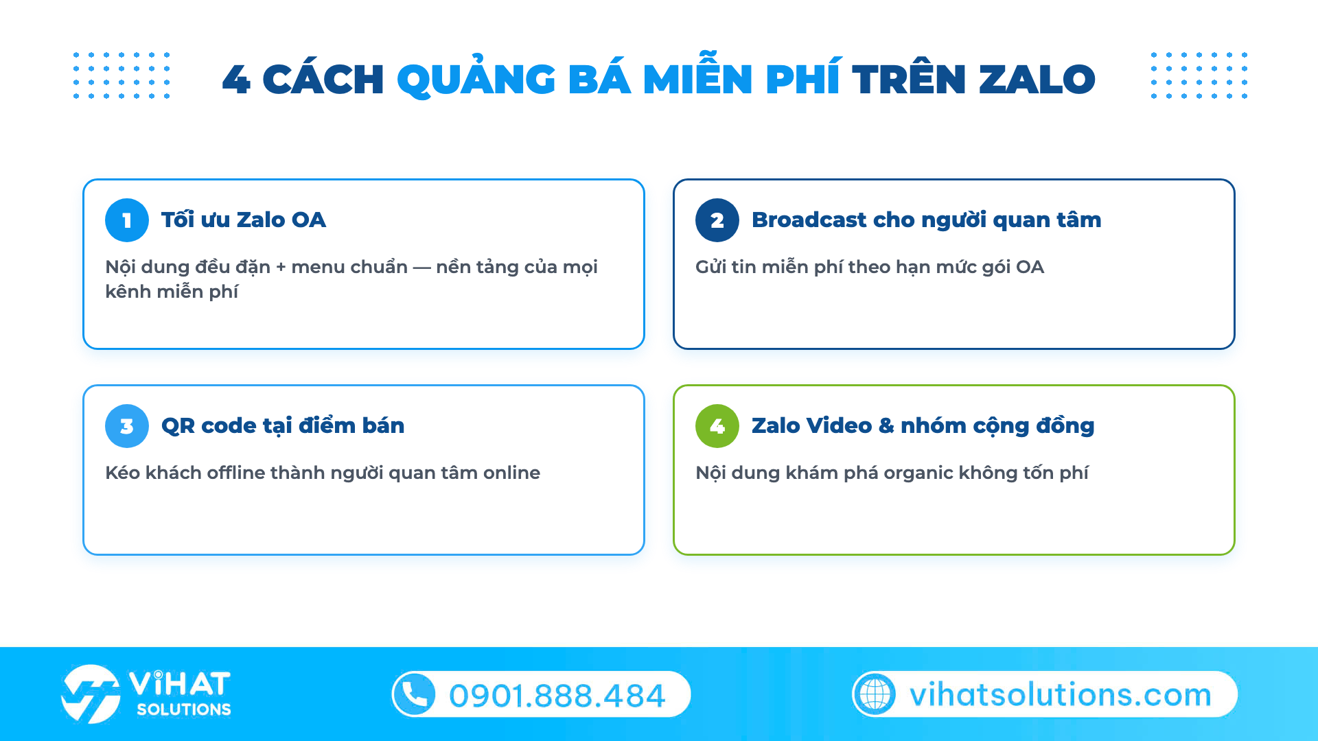 4 cách quảng bá miễn phí trên Zalo