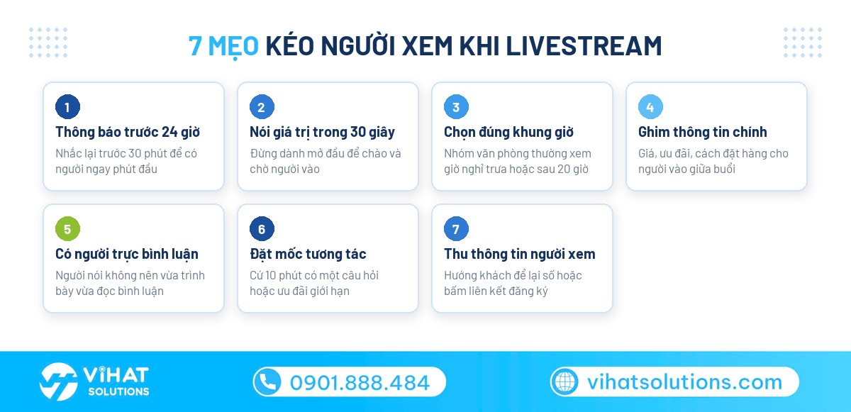 Mẹo tăng người xem khi livestream trên Zalo
