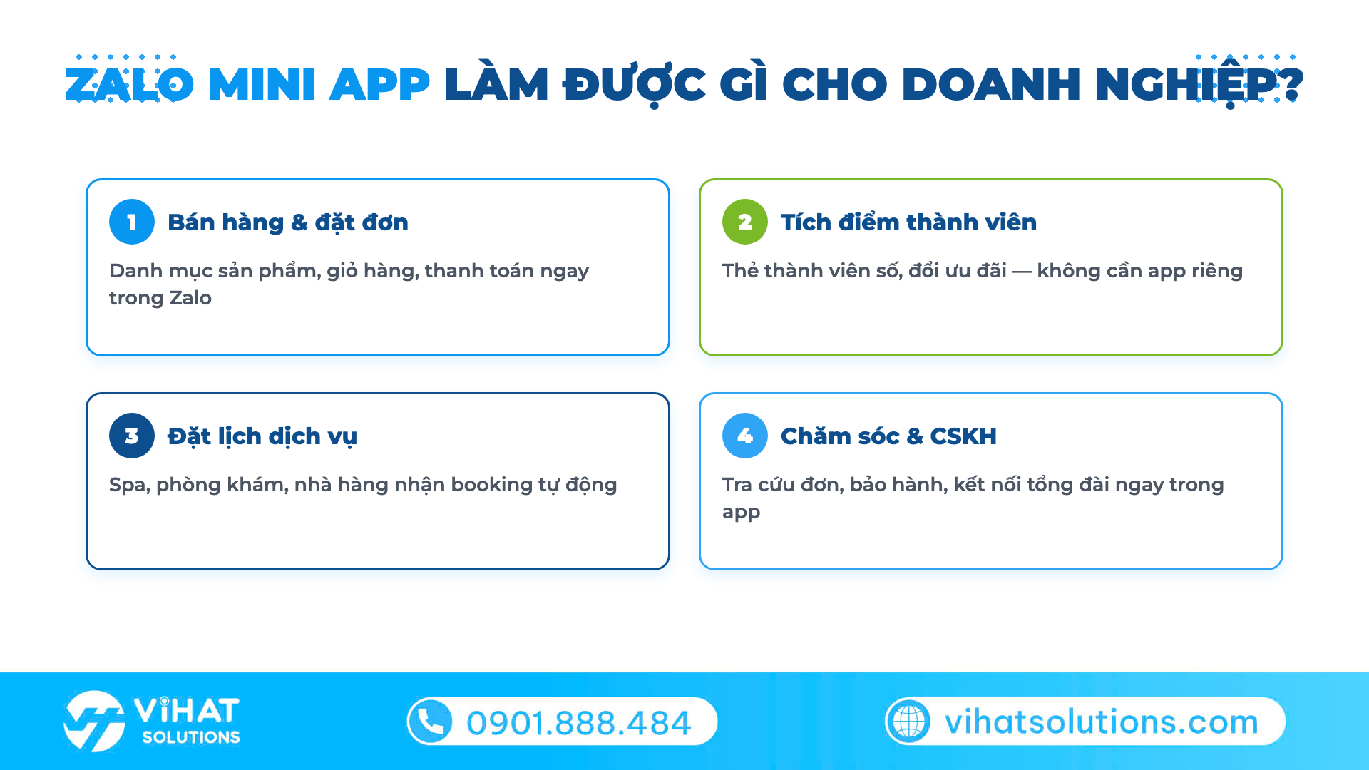 Zalo Mini App làm được gì cho doanh nghiệp