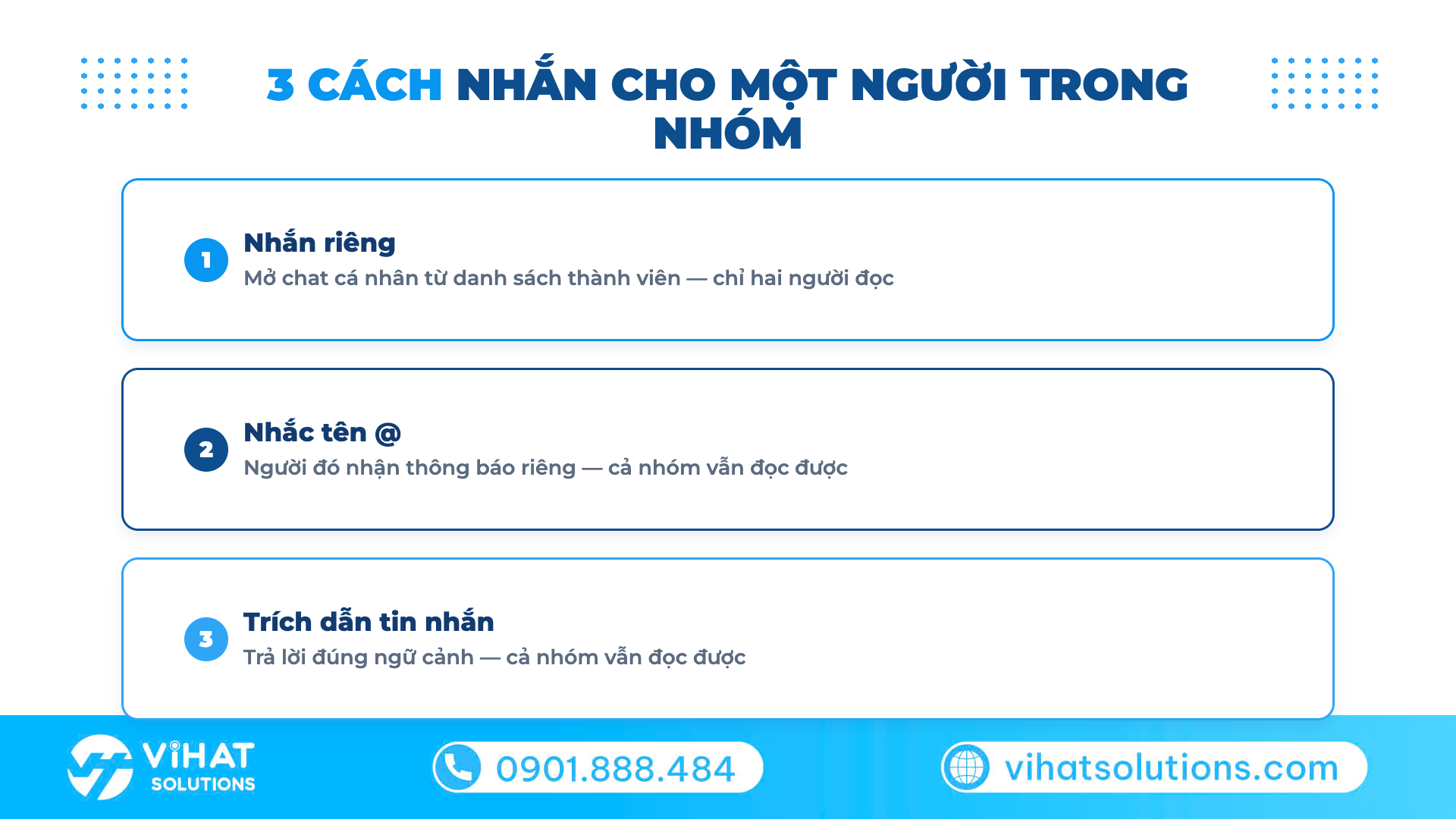 Ba cách gửi tin nhắn cho một người trong nhóm Zalo
