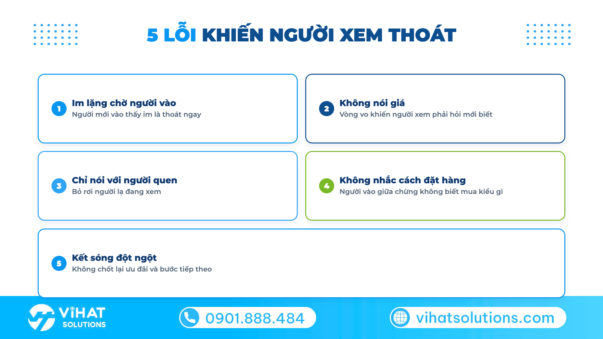 Năm lỗi khiến người xem thoát khỏi buổi livestream