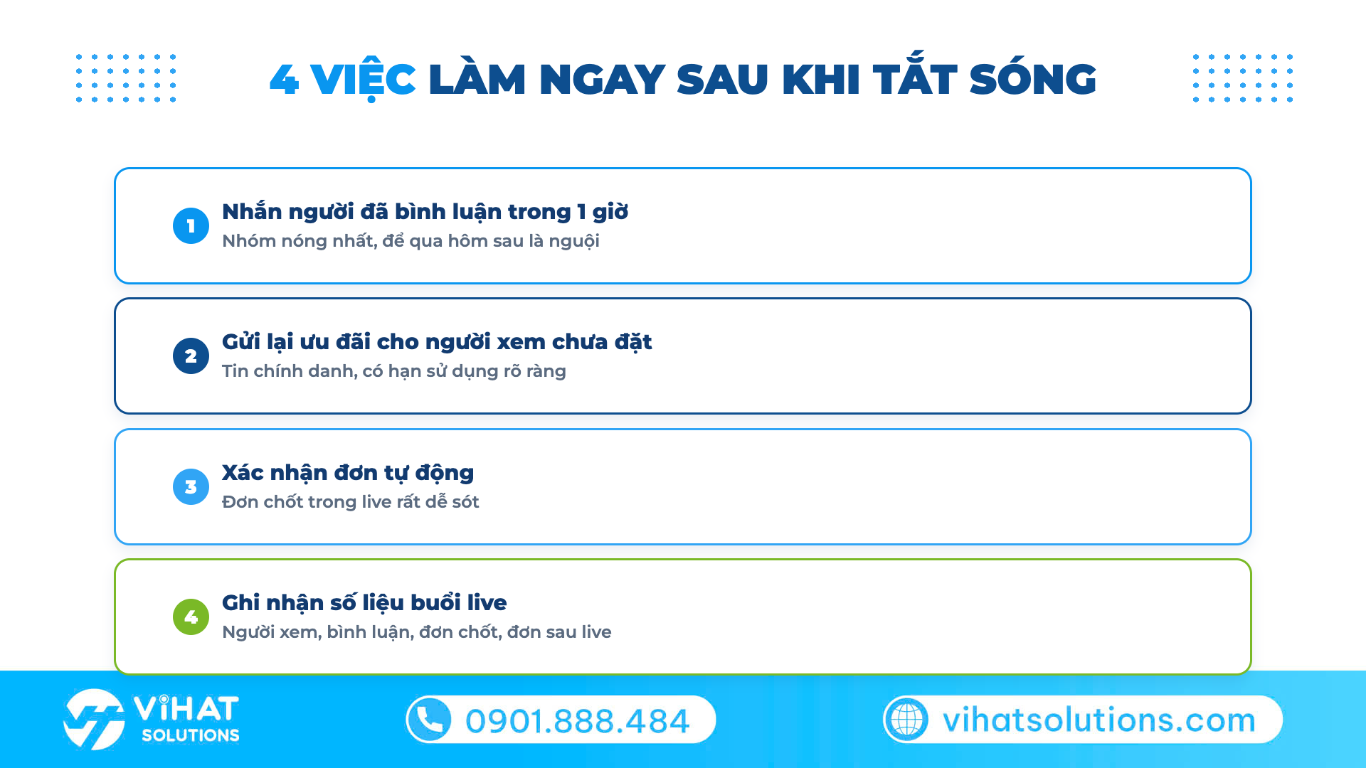 Bốn bước chăm sóc người xem sau buổi livestream