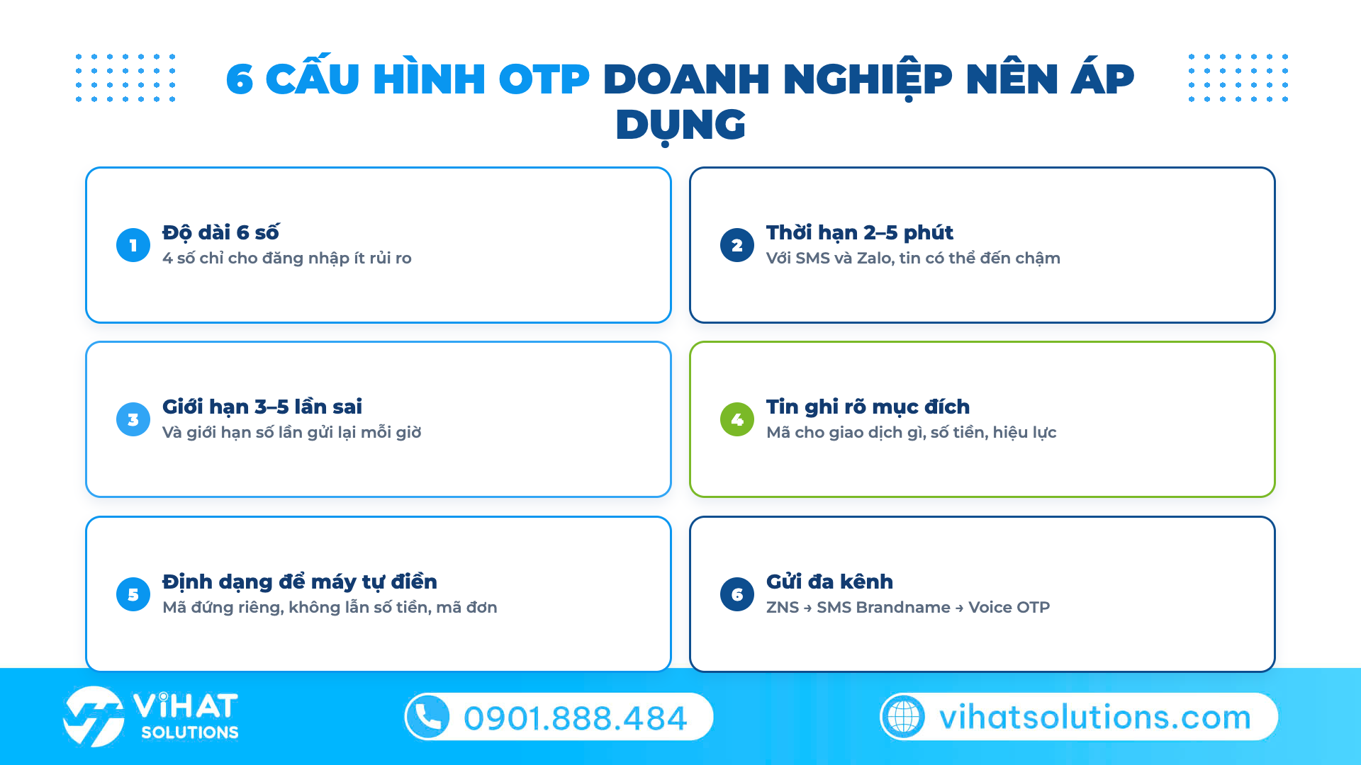 6 cấu hình OTP doanh nghiệp nên áp dụng