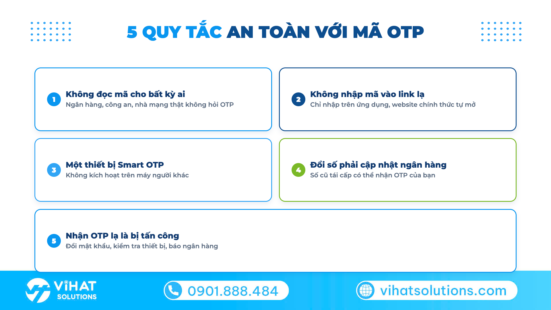 5 quy tắc an toàn với mã OTP ngân hàng