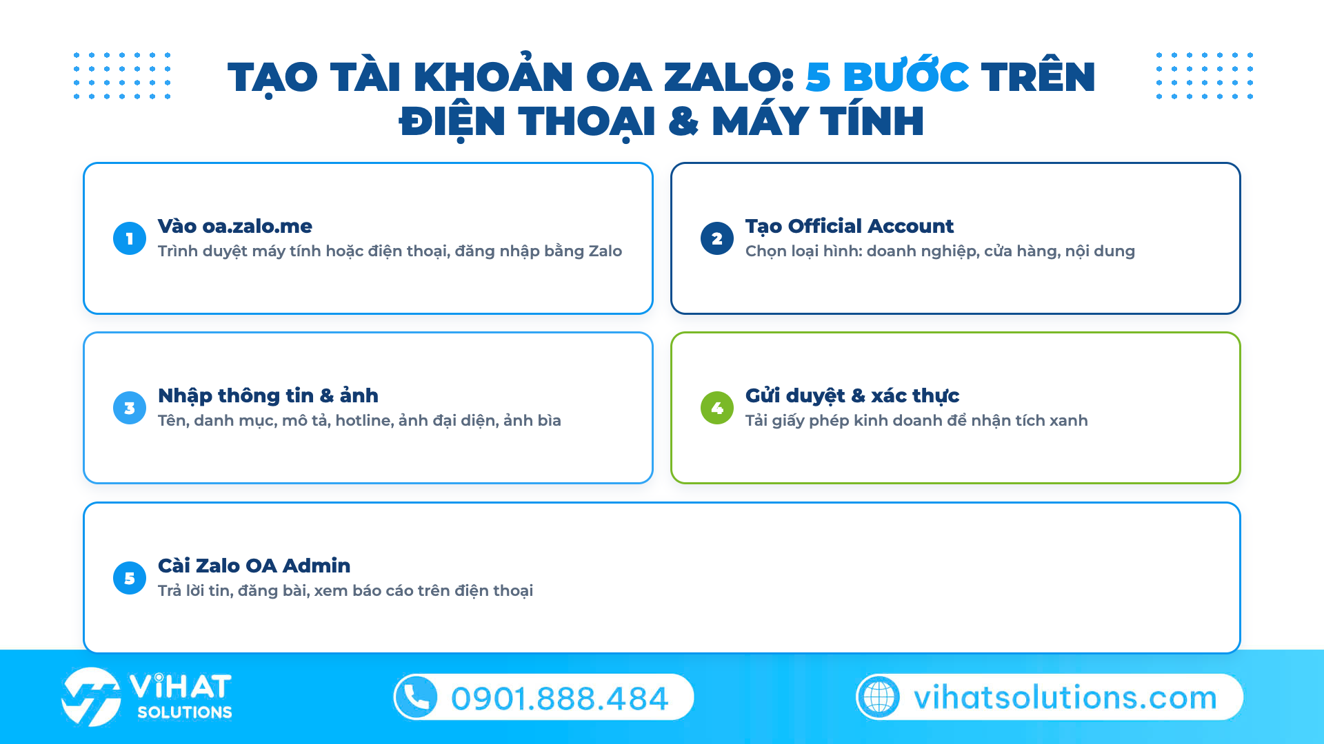 Cách tạo tài khoản OA Zalo trên điện thoại và máy tính