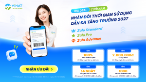 Ưu Đãi Giải Pháp Zalo Tháng 10 Từ ViHAT Solutions: Mua Bao Nhiêu Năm, Tặng Bấy Nhiêu Năm