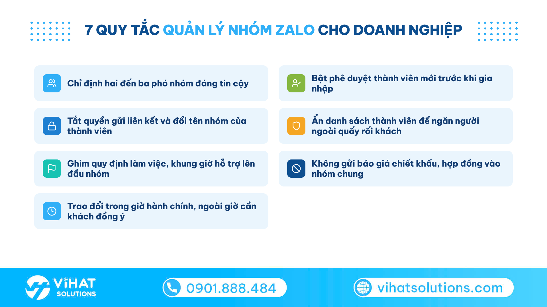 Checklist 7 quy tắc quản lý nhóm Zalo và nhắn riêng an toàn với khách hàng cho doanh nghiệp