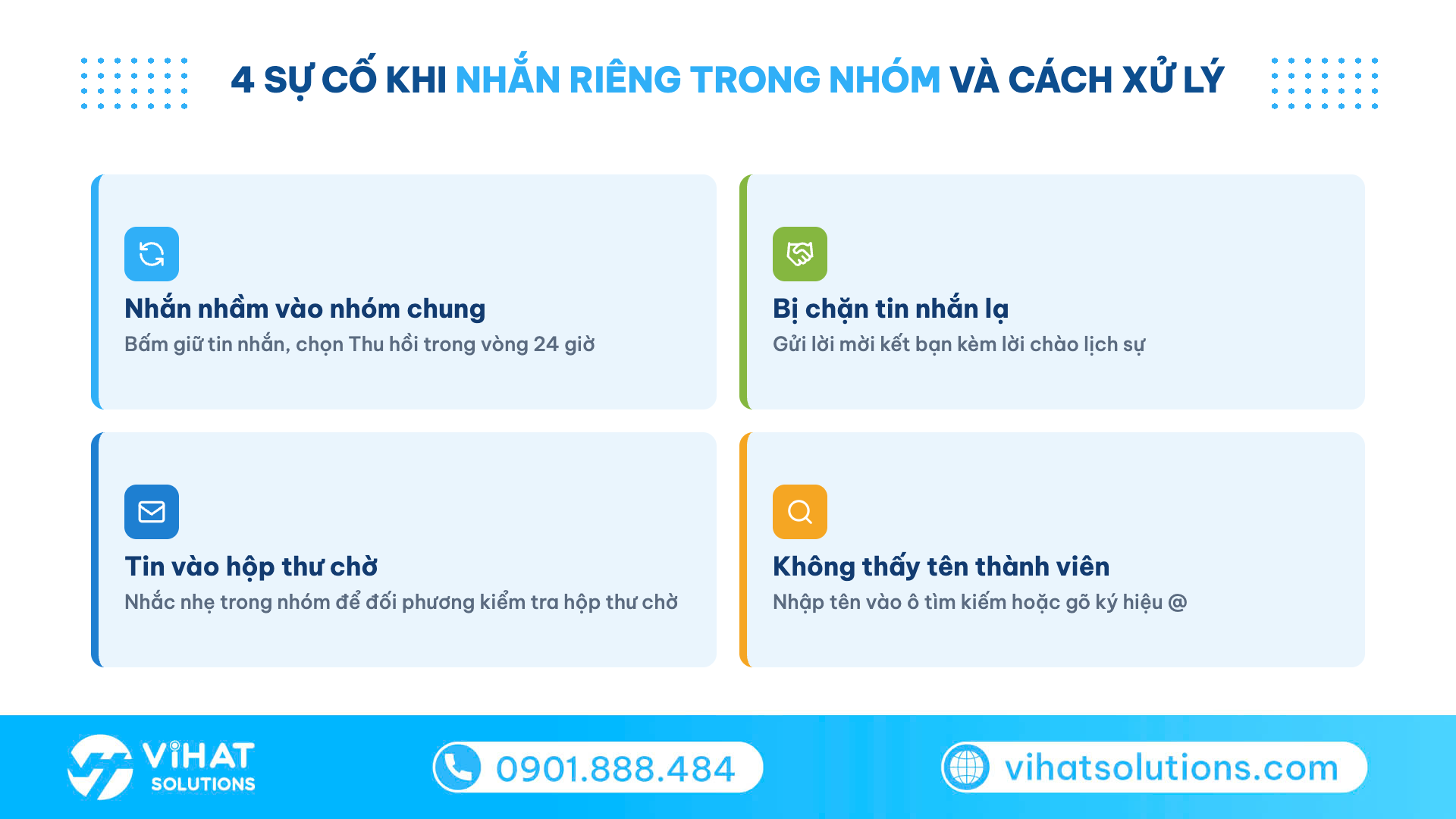 Lưới 4 sự cố thường gặp khi gửi tin nhắn cho một người trong nhóm Zalo và cách khắc phục