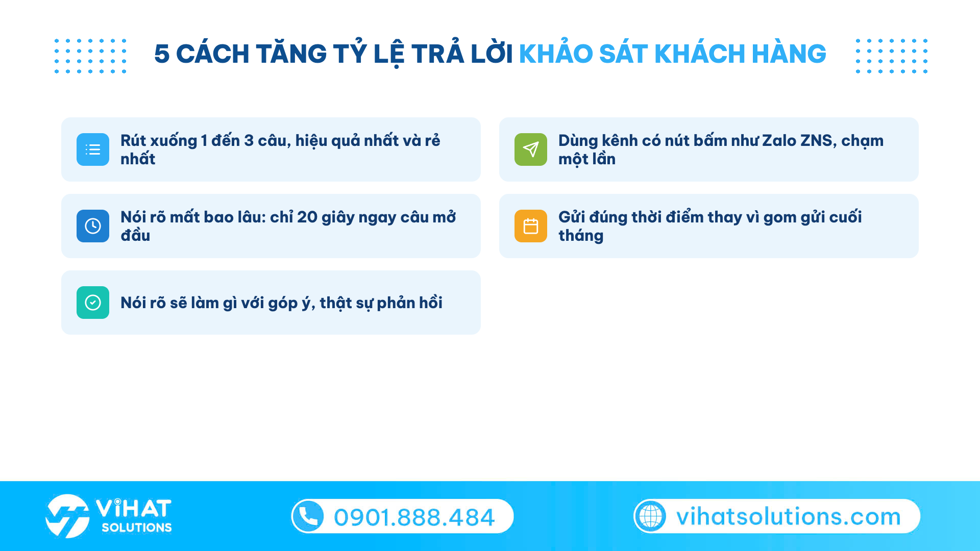 Checklist 5 cách tăng tỷ lệ trả lời khảo sát khách hàng lên mức dùng được