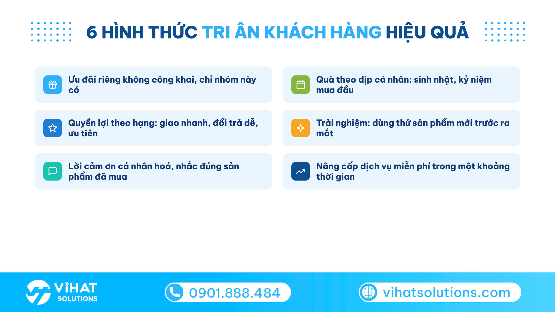 Checklist 6 hình thức tri ân khách hàng hiệu quả từ ưu đãi riêng đến nâng cấp dịch vụ