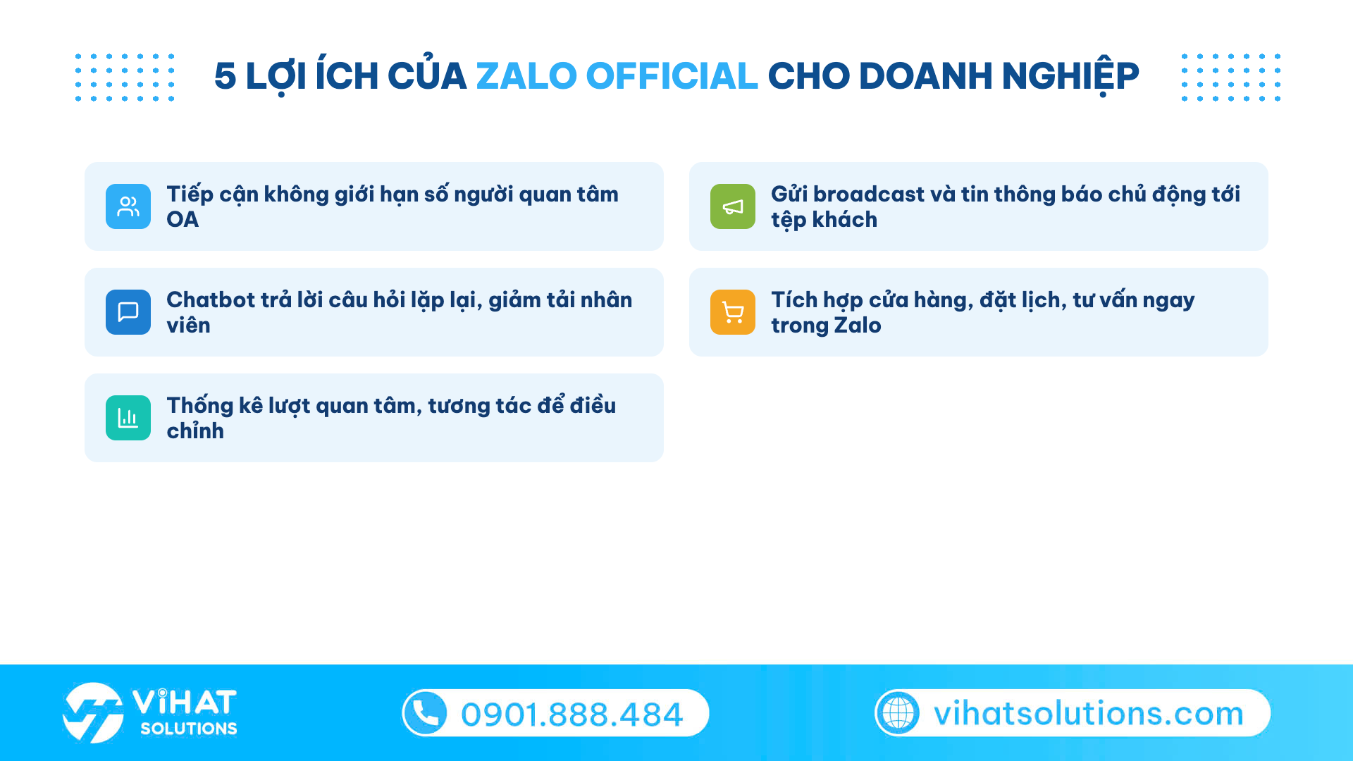 Checklist 5 lợi ích của Zalo Official Account cho doanh nghiệp